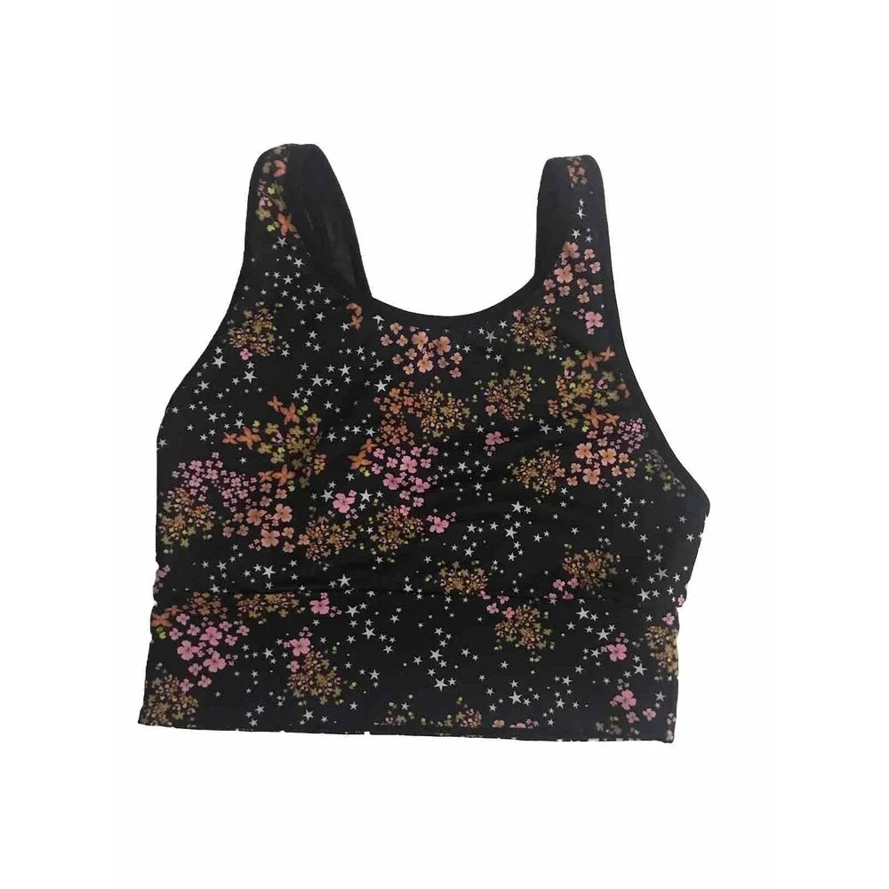 Victoria Sport Black Floral Tan/k Bra Size XS/XP